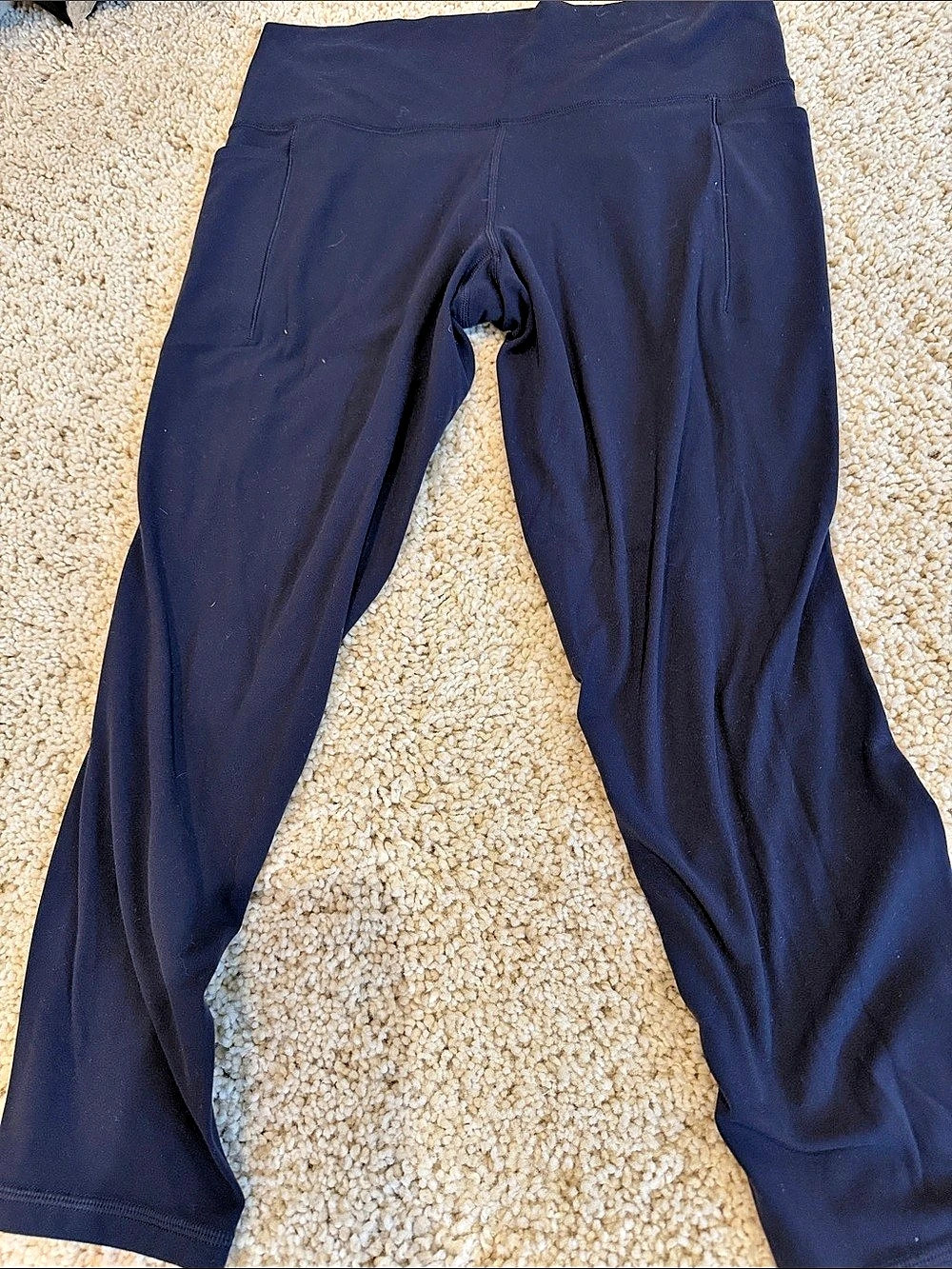 Athleta Salutation Stash 7/8 Tight navy Blue Large